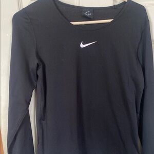 Nike Women's Black Long-Sleeve Dri-FIT Performance Top